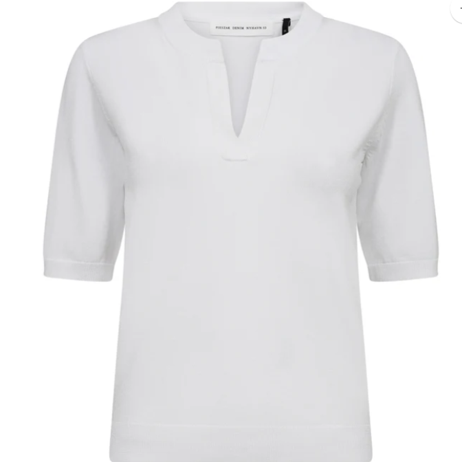 PIESZAK Eba Half Sleeve V Neck Knit Top