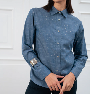 PIESZAK Becca Stud Shirt Denim