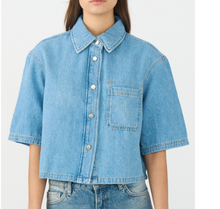 Load image into Gallery viewer, IVY COPENHAGEN Uta Cropped Denim Shirt