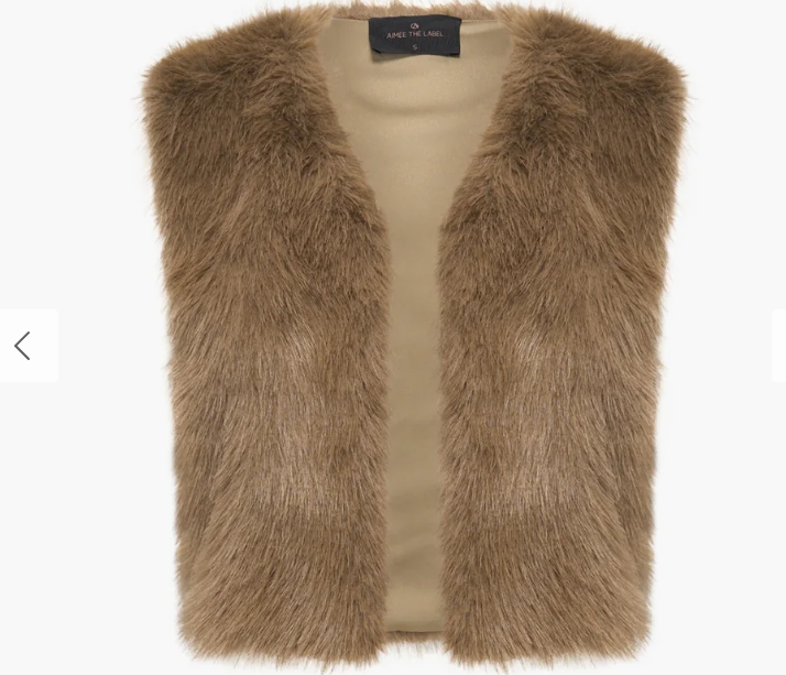 AIMEE THE LABEL Isla Faux Fur Waistcoat