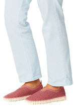 Load image into Gallery viewer, This light weight shoe by Ilse Jacobsen is perfect for any occasion. The shoe is practical, very comfortable and stylish. With its flexible sole made of natural rubber, and upper with laser cut pattern, which makes it breathable, makes it the perfect travel shoe. The shoe is made of recycled microfiber, and comes in many colours. The construction is made without any glue. This cool and practical shoe is an absolute must have, and will never go out of fashion.