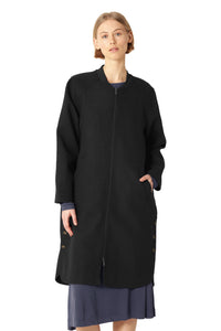 ILSE JACOBSEN Long Coat with Zip (Woolen02)
