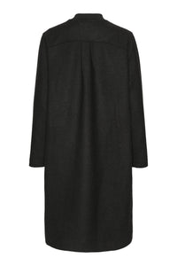ILSE JACOBSEN Long Coat with Zip (Woolen02)