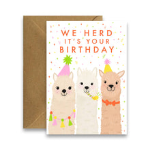 Load image into Gallery viewer, Birthday Llamas - Cute Animal Birthday Card