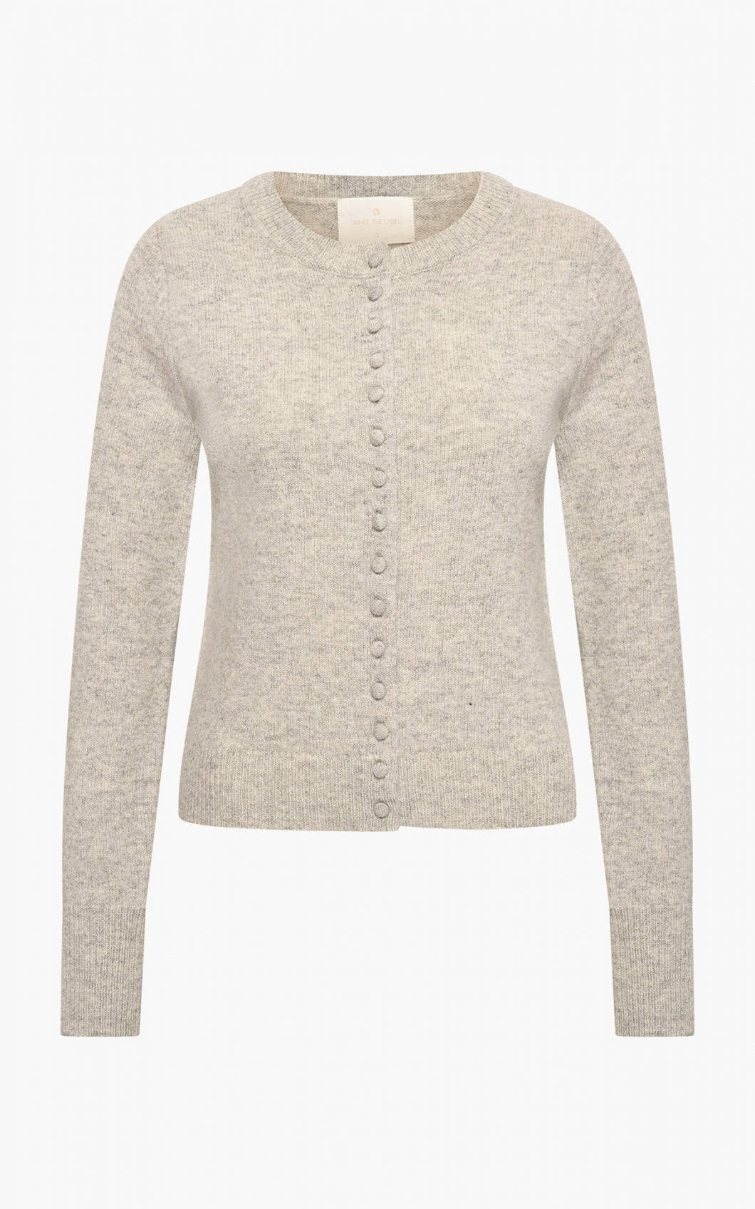 Aimee button through wool cardigan in beige