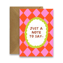 Load image into Gallery viewer, Just A Note To Say - Modern Thinking Of You Card