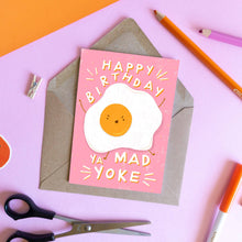 Load image into Gallery viewer, Happy Birthday Mad Yoke - Funny Irish Card