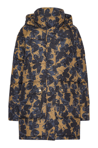 ilse jcobsen peppy07p padded coat in blue/beige print