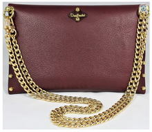Load image into Gallery viewer, UNA BURKE LEATHER Etched Envelope Clutch