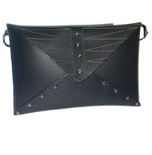 Load image into Gallery viewer, UNA BURKE LEATHER Etched Envelope Clutch