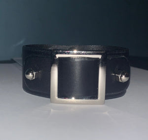 UNA BURKE LEATHER Square Slider Bracelet