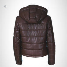 Load image into Gallery viewer, CIGNO NERO Ricca Padded Leather Jacket