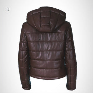 CIGNO NERO Ricca Padded Leather Jacket